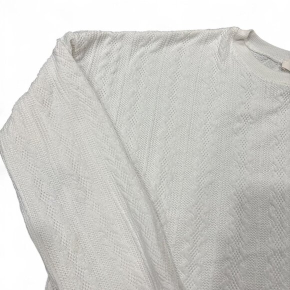 White Cropped Long Sleeve - Picture 2 of 3